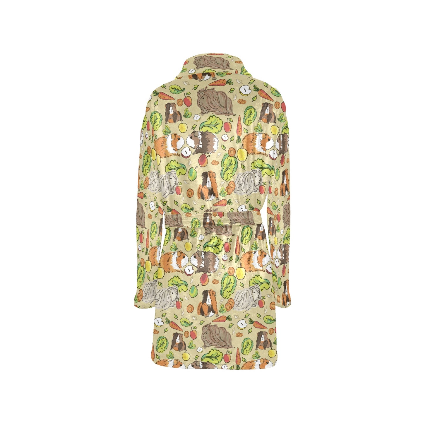Guinea Pig Pattern Print Design 02 Women's Fleece Robe
