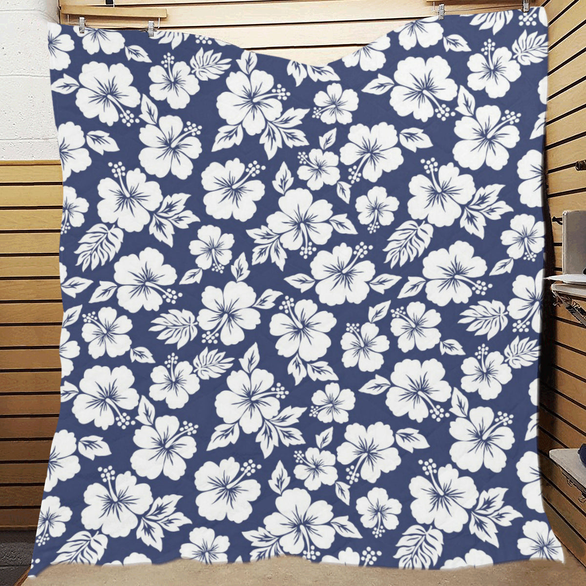 Hibiscus Pattern Print Design HB012 Premium Quilt