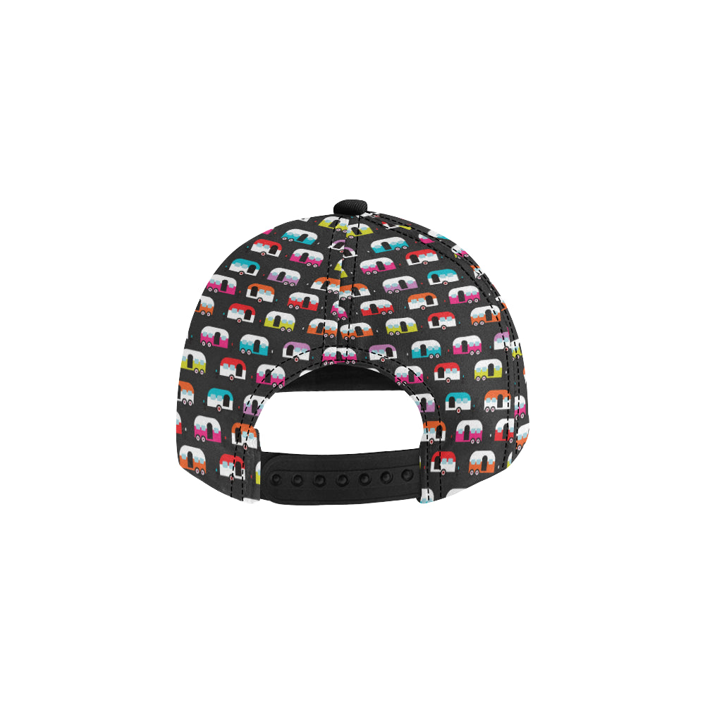 Camper Caravan Pattern Snapback Cap