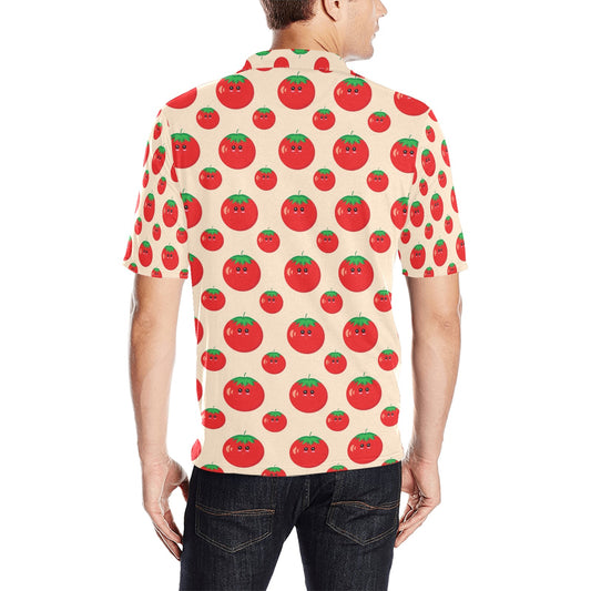 Tomato Print Design LKS308 Men Polo Shirt