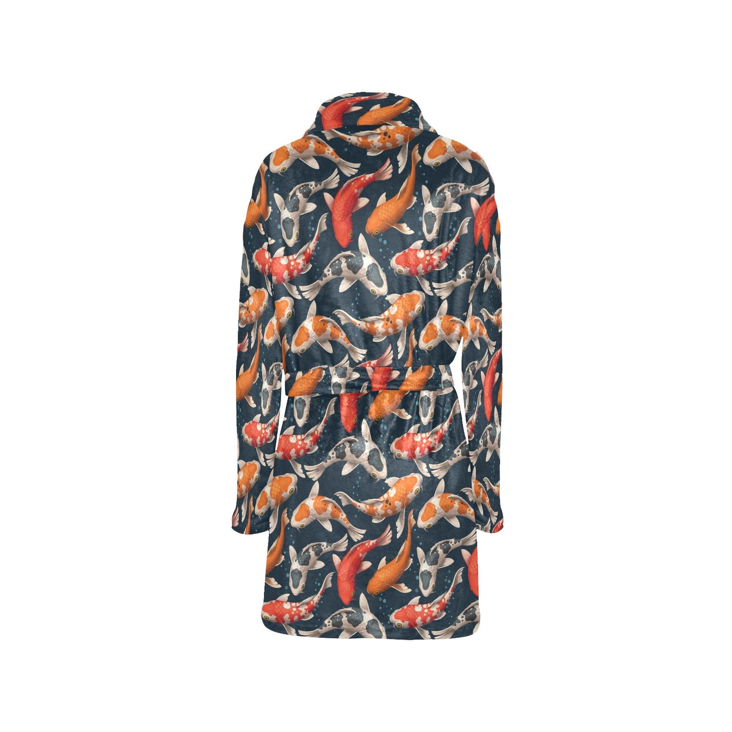 Koi Carp Cute Design Themed Print Women's Fleece Robe