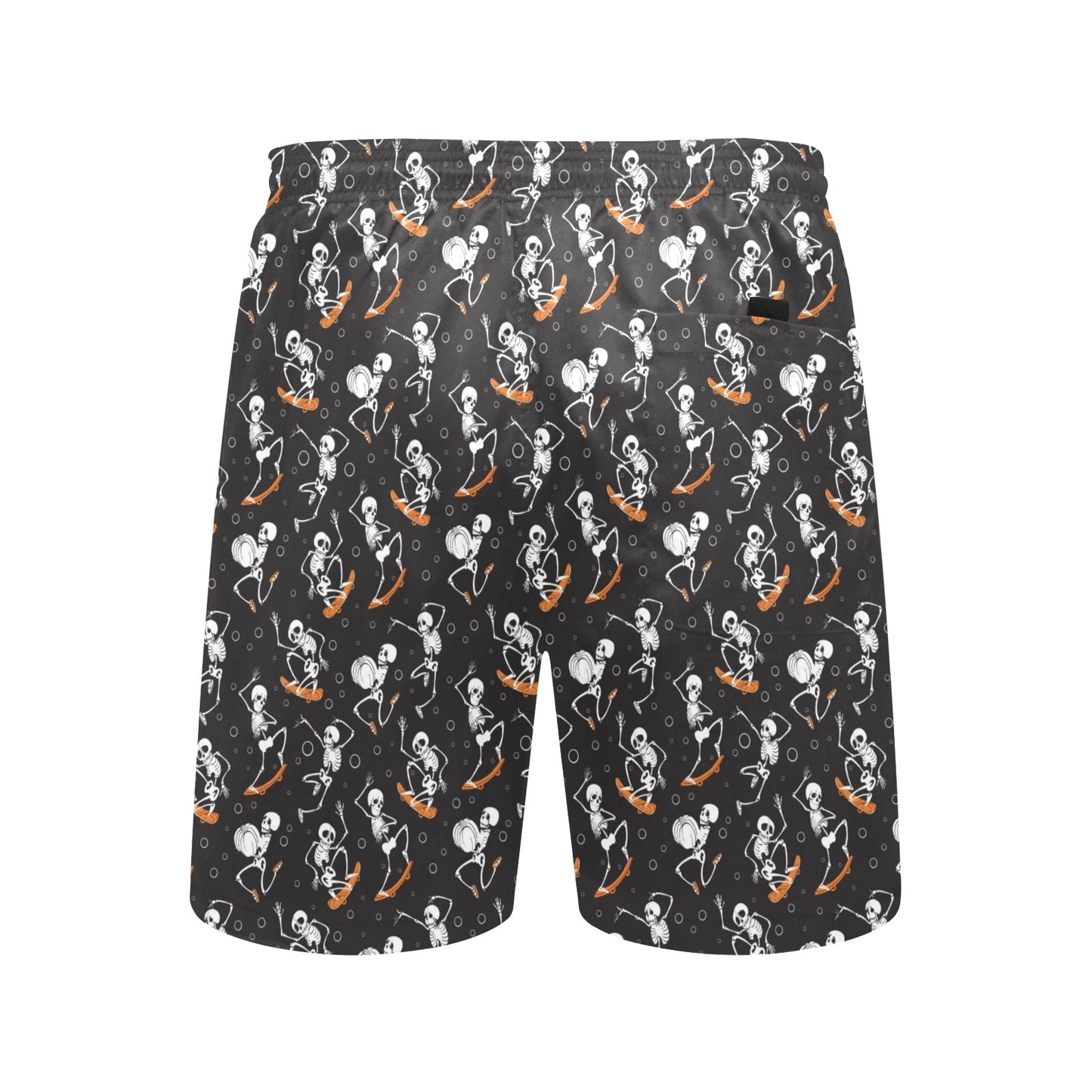 Skateboard With Skeleton Print Design LKS303 Men's Swim Trunks Beach Shorts