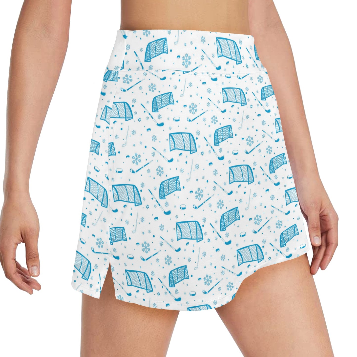 Hockey Print Design LKS303 Women's Golf Skirt with Pocket