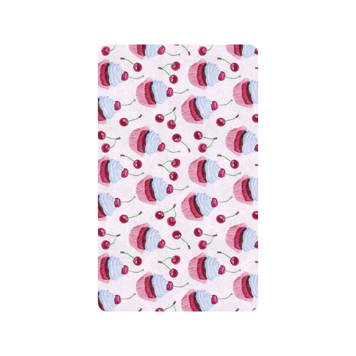 Cherry Cupcake Pink Pattern Rubber Doormat