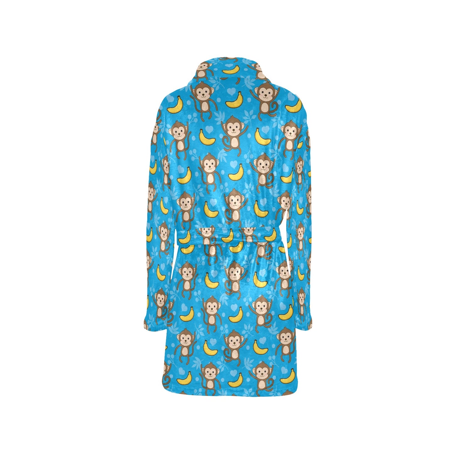 Monkey Pattern Print Design 05 Women's Fleece Robe