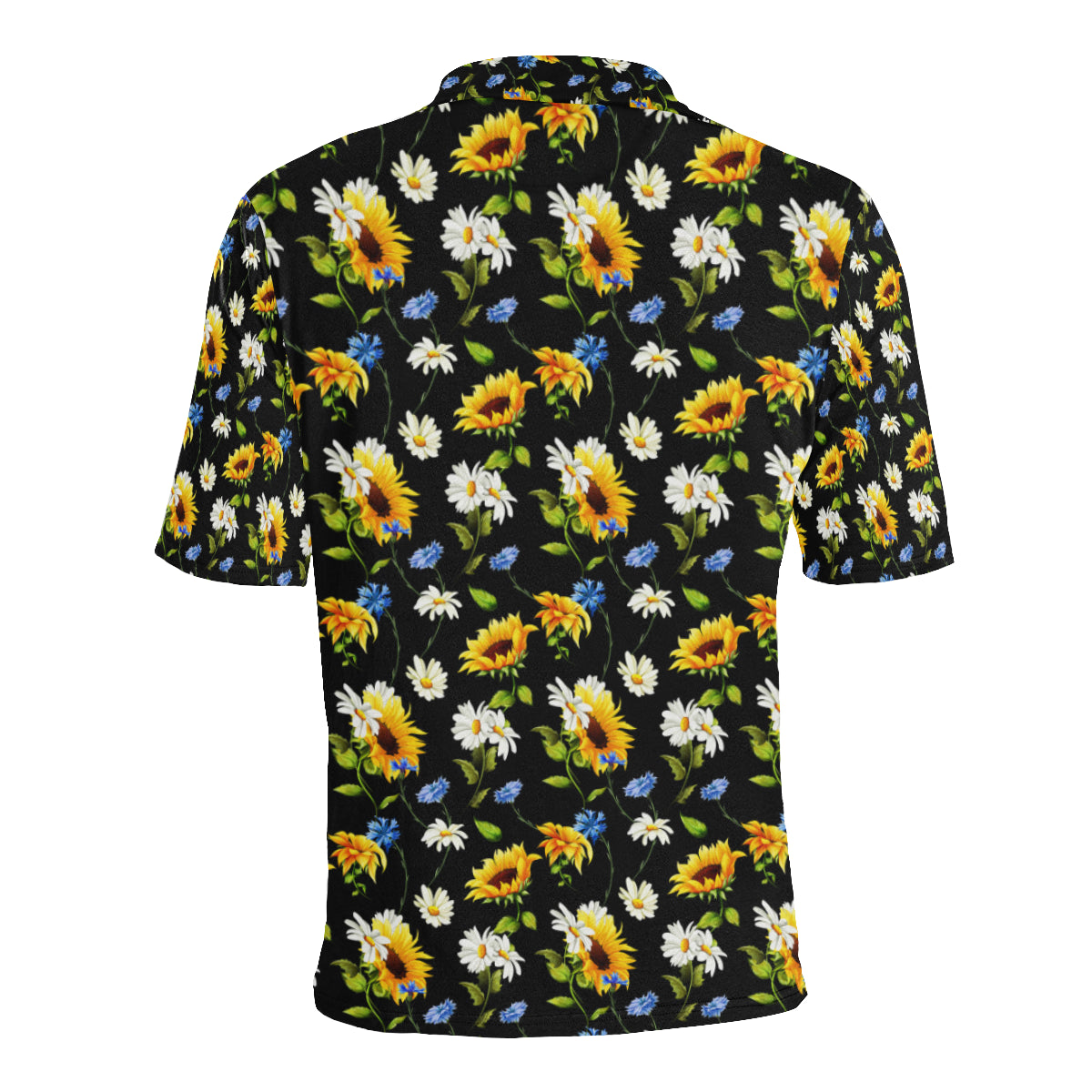 Sunflower Chamomile Bright Color Print Men Polo Shirt