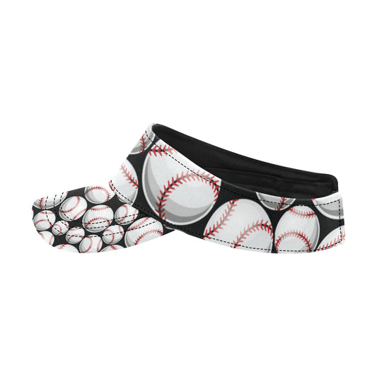 Baseball Black Background Unisex Sun Visor
