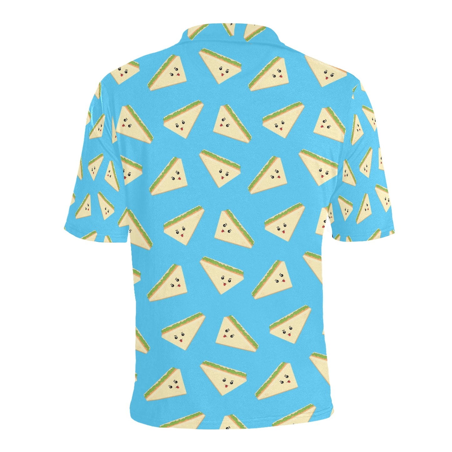Sandwich Emoji Print Design LKS305 Men Polo Shirt