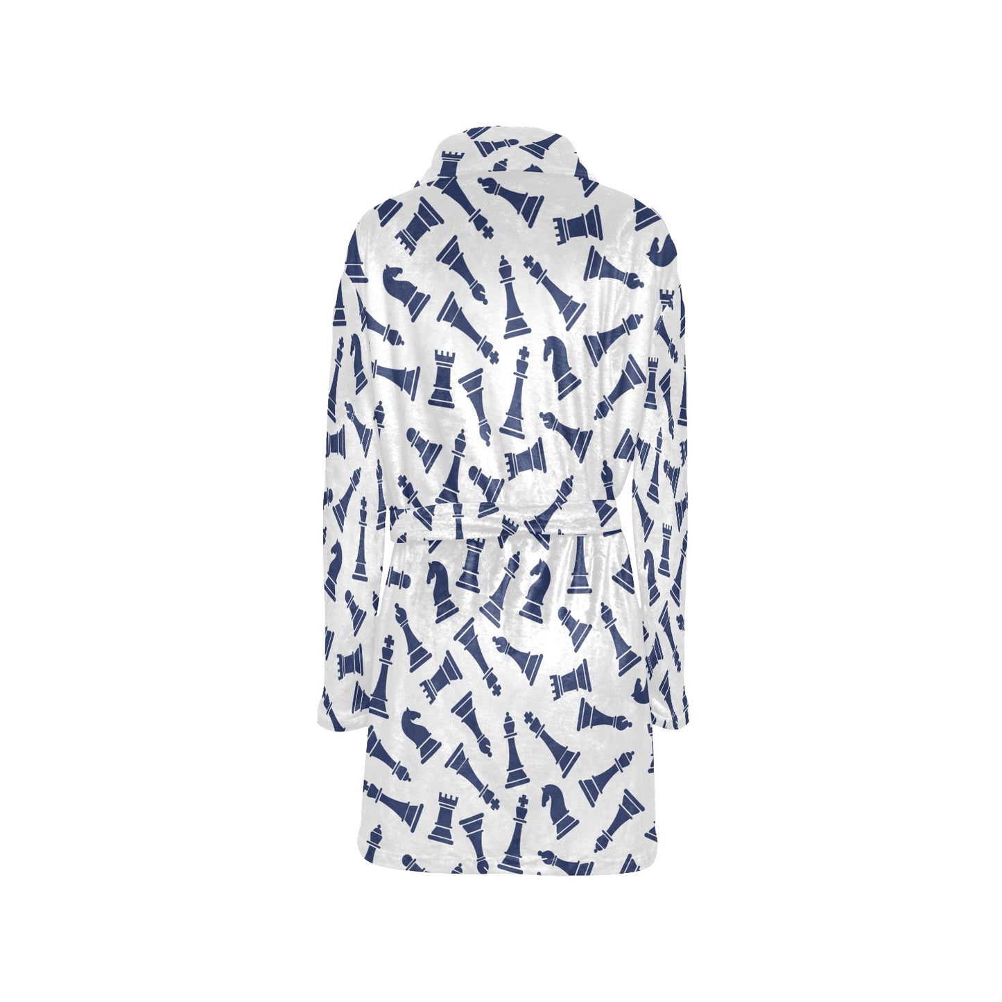 Chess Pattern Print Design 03 Women's Fleece Robe