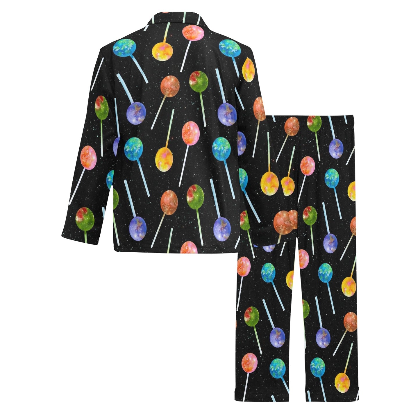 Lollipop Pattern Print Design LL04 Men's Long Pajama Set