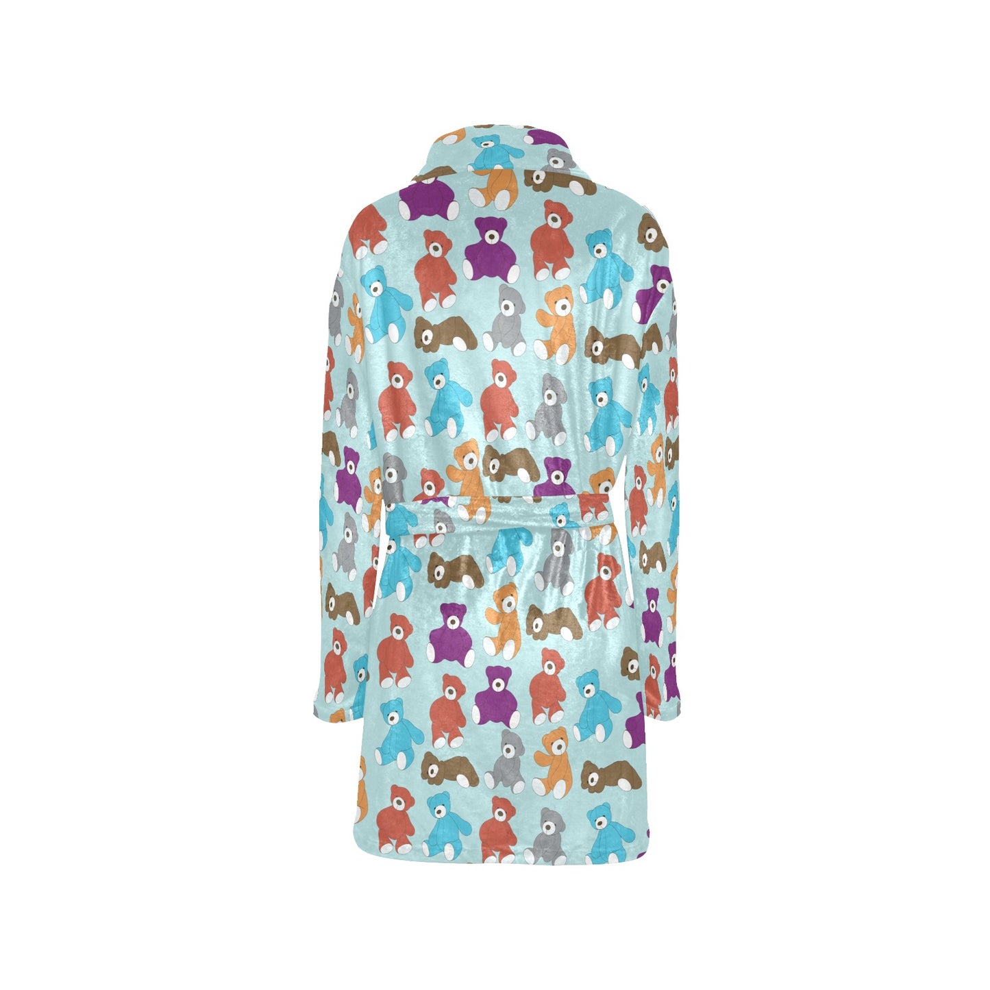 Bear Cute Pattern Print Design 03 Women's Fleece Robe