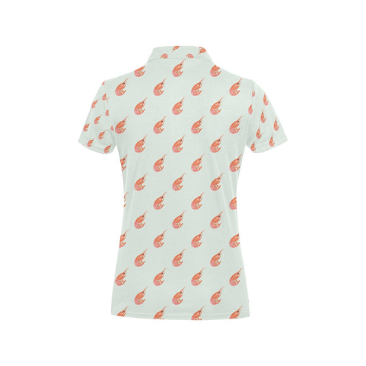 Shrimp Print Design LKS304 Women's Polo Shirt