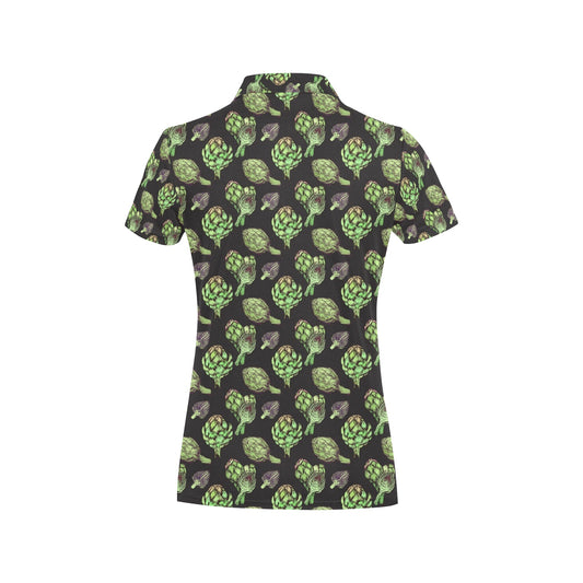 Artichoke Pattern Print Design 02 Women's Polo Shirt
