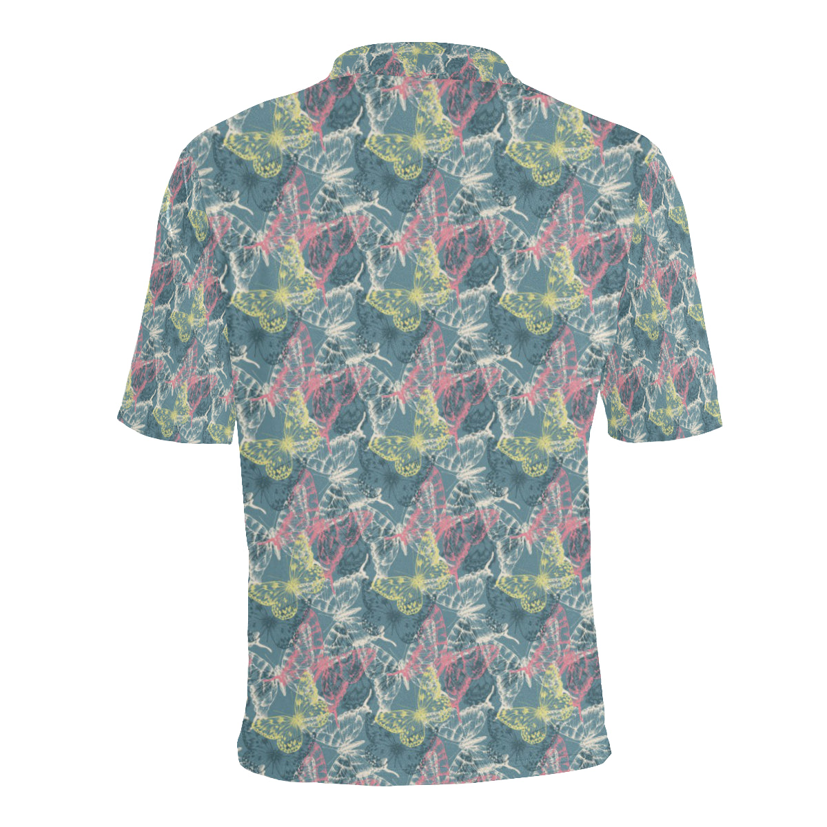 Butterfly Pattern Print Design 01 Men Polo Shirt