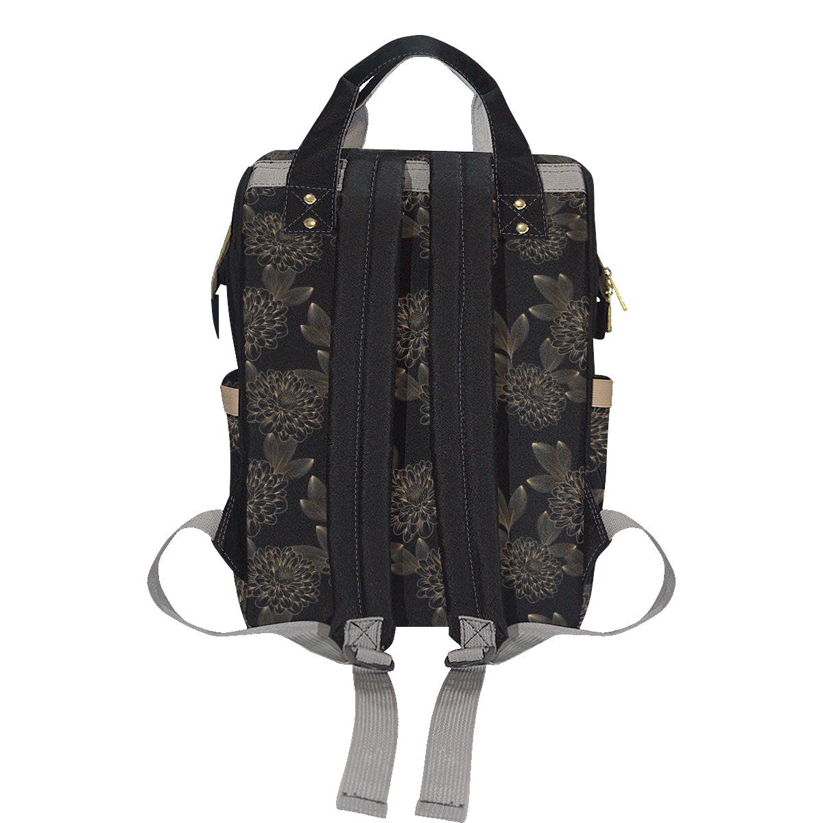 Dahlia Pattern Print Design DH04 Diaper Bag Backpack