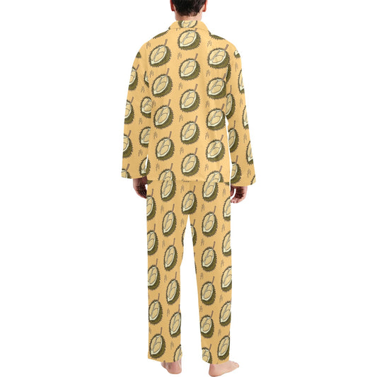 Durian Pattern Print Design DR02 Men's Long Pajama Set