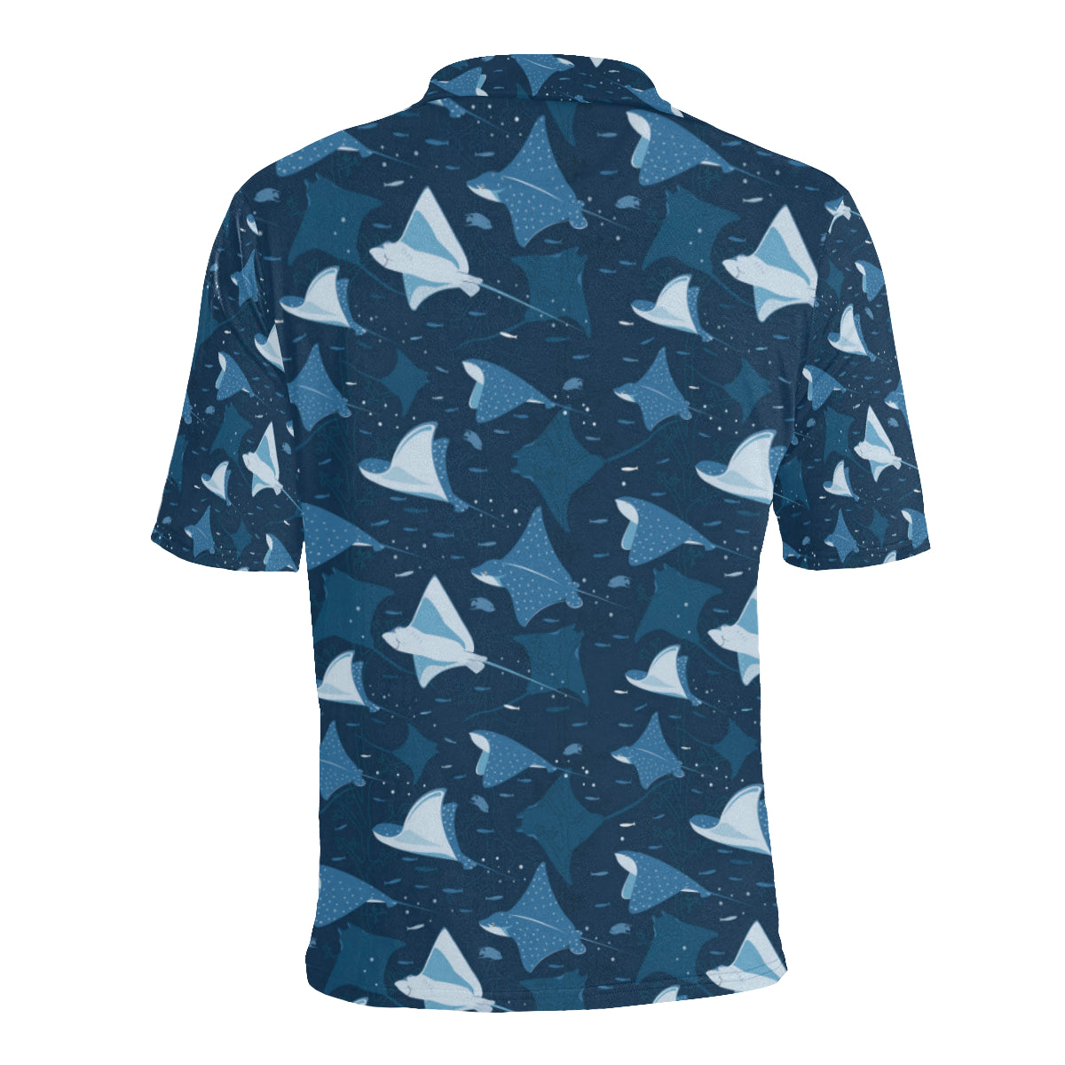 Manta Ray Pattern Print Design 02 Men Polo Shirt