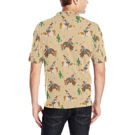 Rodeo Pattern Print Design A02 Men Polo Shirt