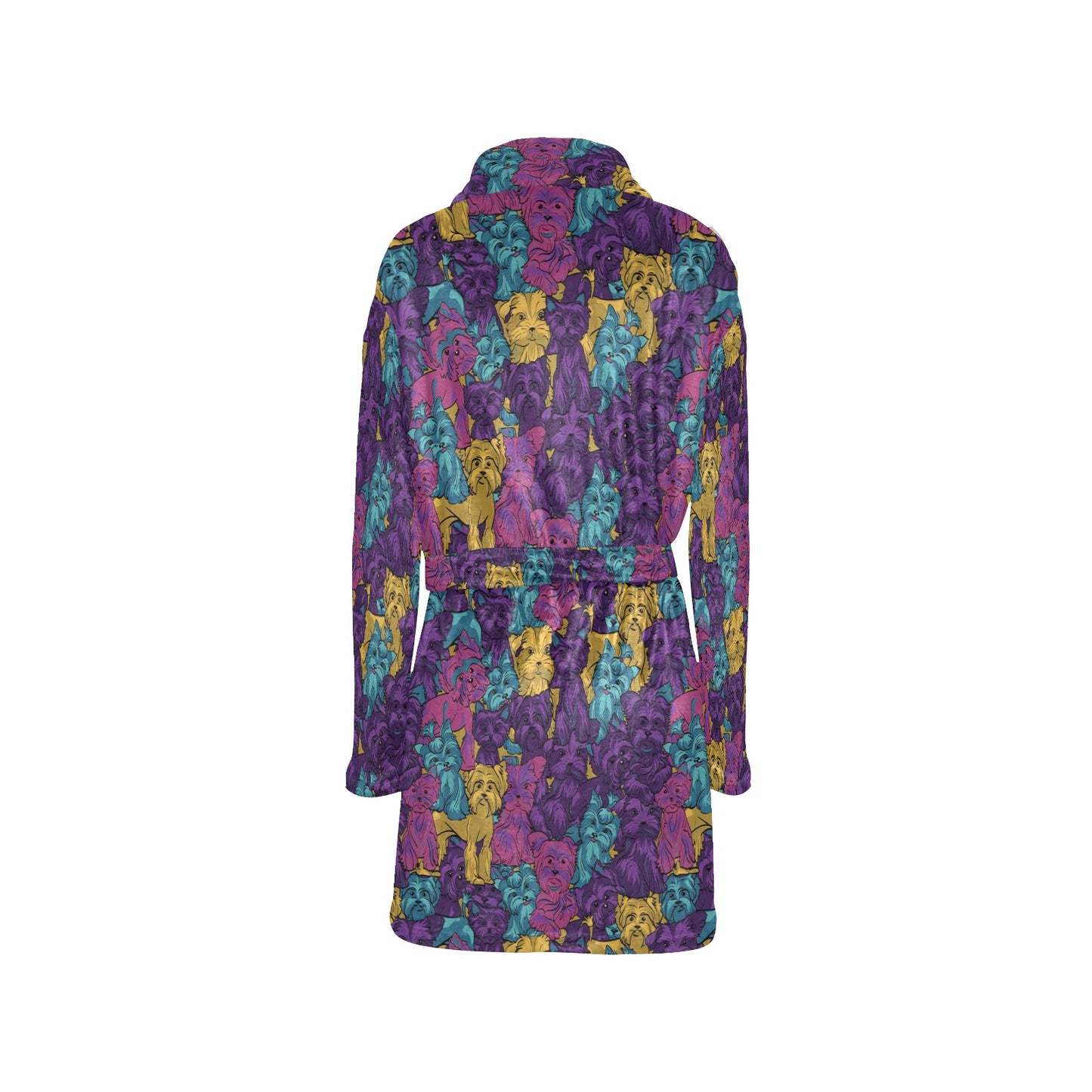 Yorkshire Terriers Print Design LKS3010 Women's Fleece Robe