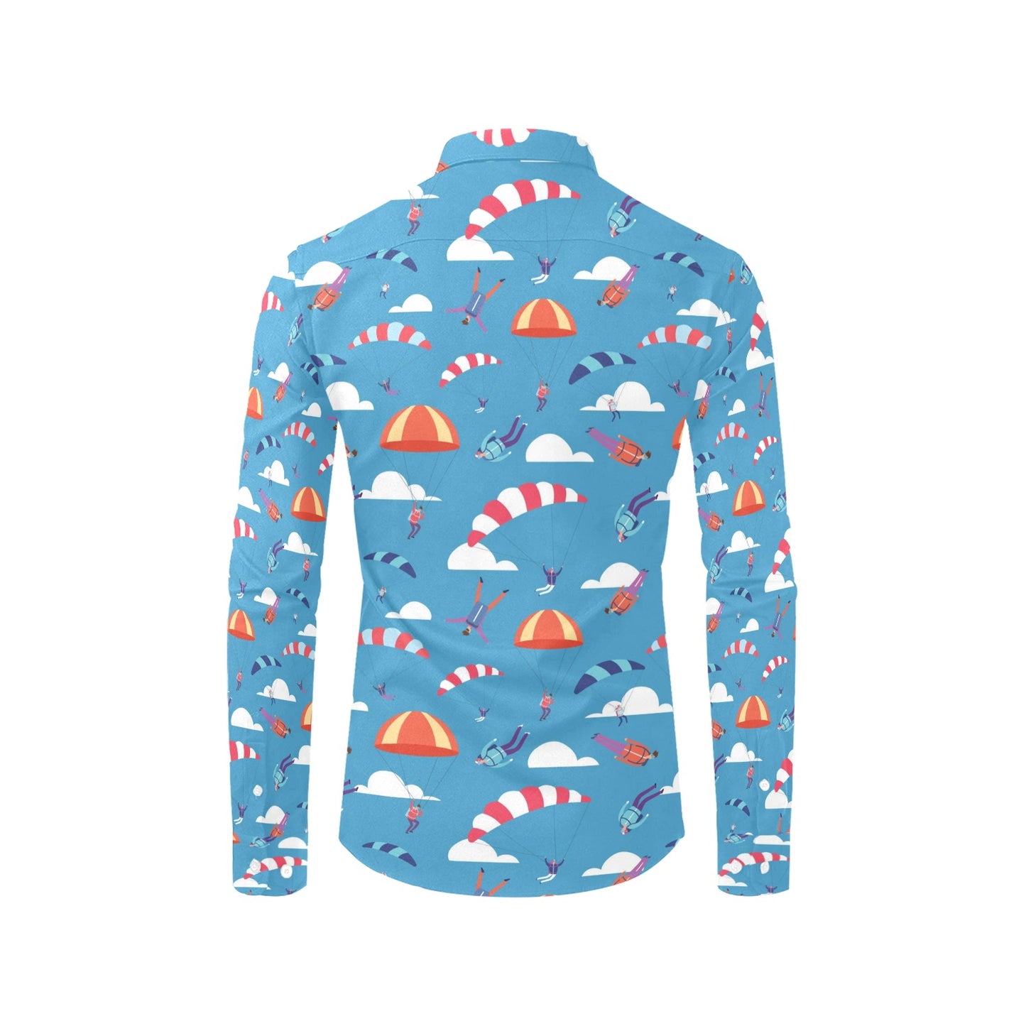 Skydiver Print Design LKS306 Men's Long Sleeve Dress Shirt