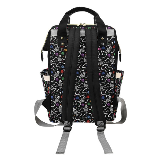 Skeleton Print Design LKS307 Diaper Bag Backpack