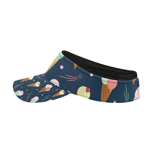 Ice Cream Pattern Print Design 04 Unisex Sun Visor