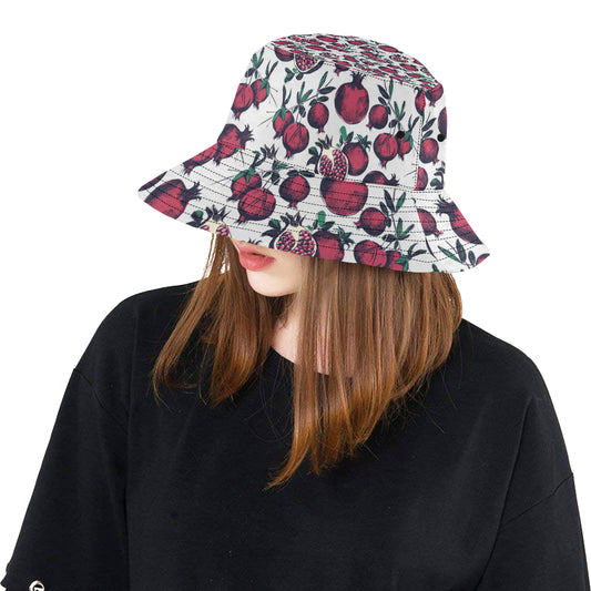 Pomegranate Pattern Print Design PG01 Unisex Bucket Hat