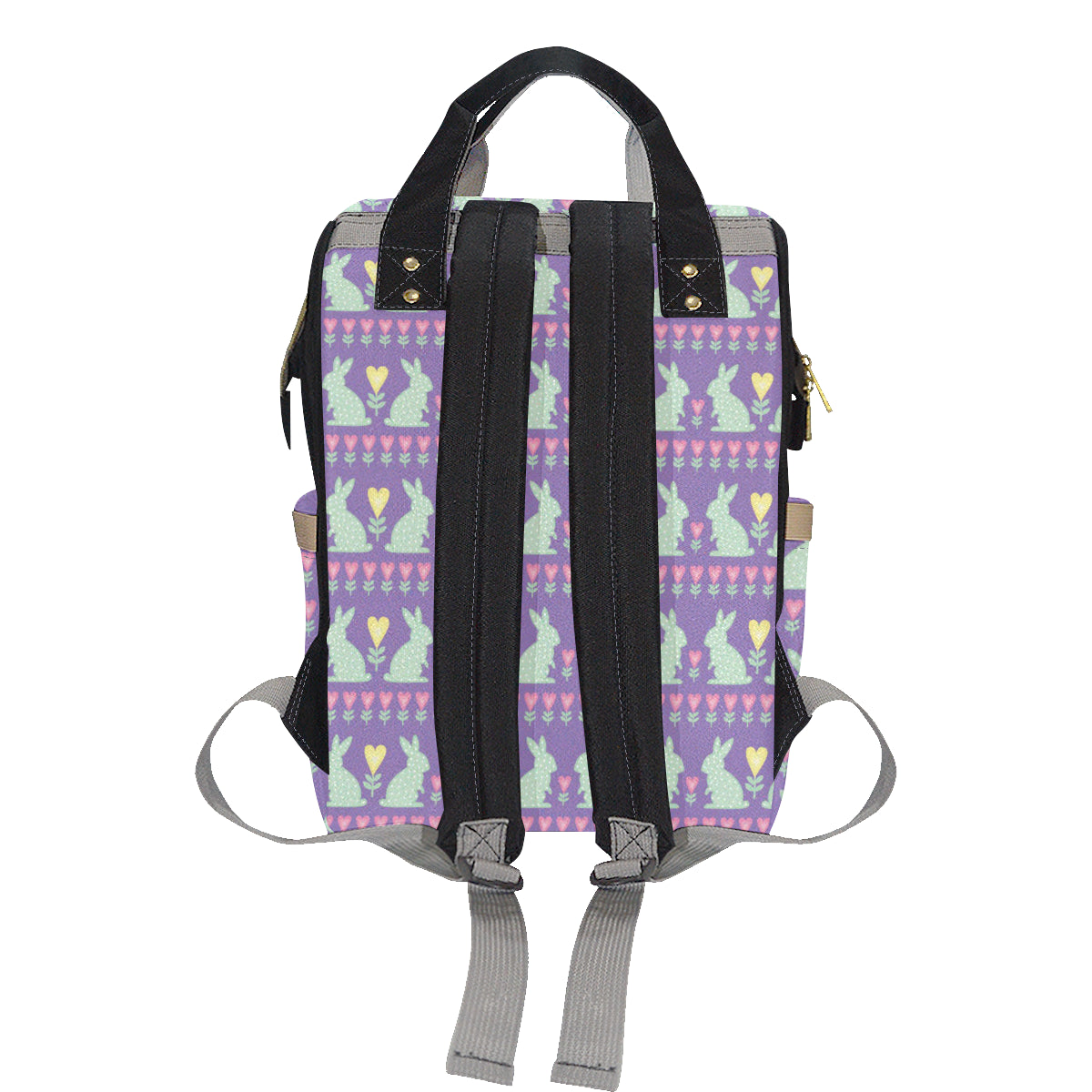 Rabbit Pattern Print Design RB01 Diaper Bag Backpack