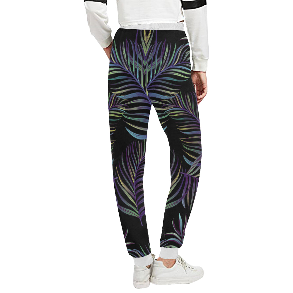 Tropical Palm Leaves Pattern Brightness Unisex Sweatpants