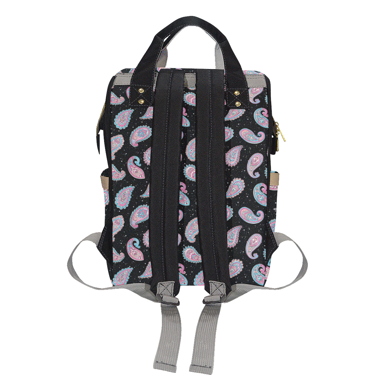 Paisley Pink Design Mandala Print Diaper Bag Backpack