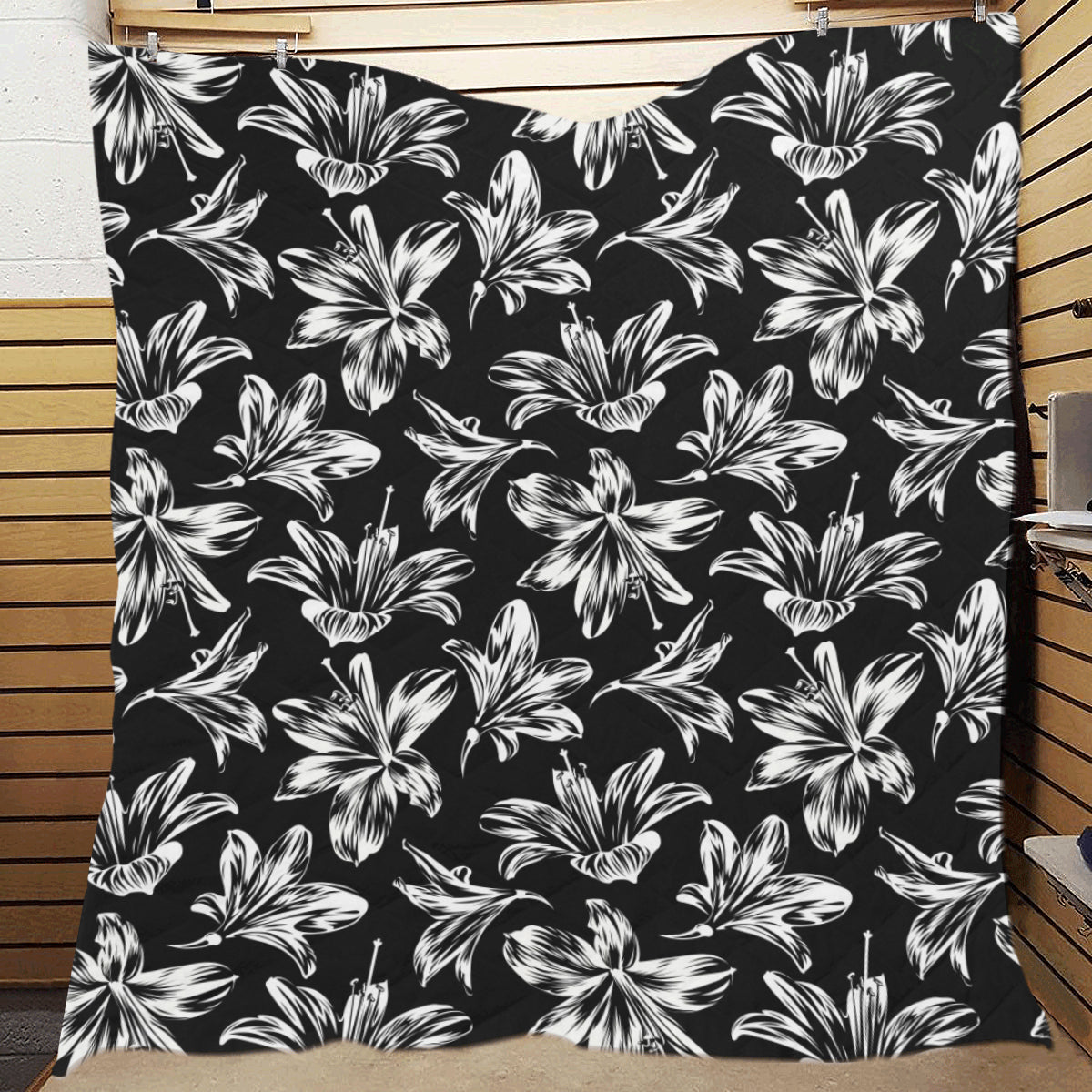 Amaryllis Pattern Print Design AL04 Premium Quilt