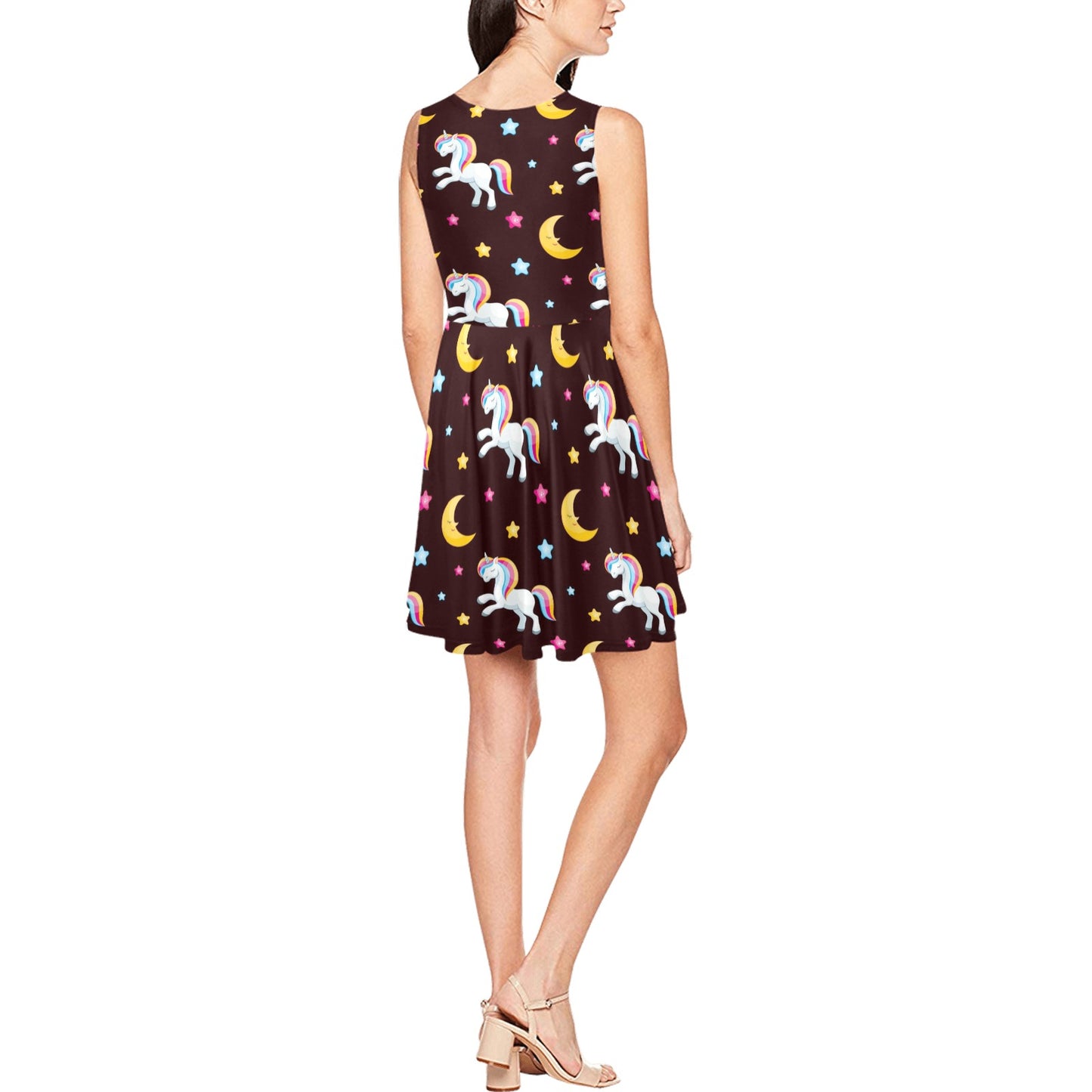 Unicorn Moon Star Sleeveless Dress