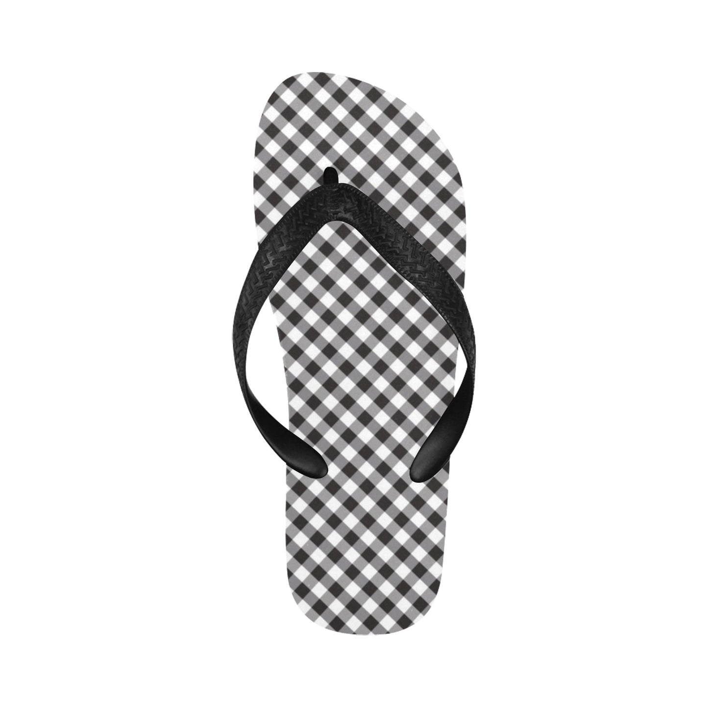 Gingham Print Design LKS402 Flip Flops