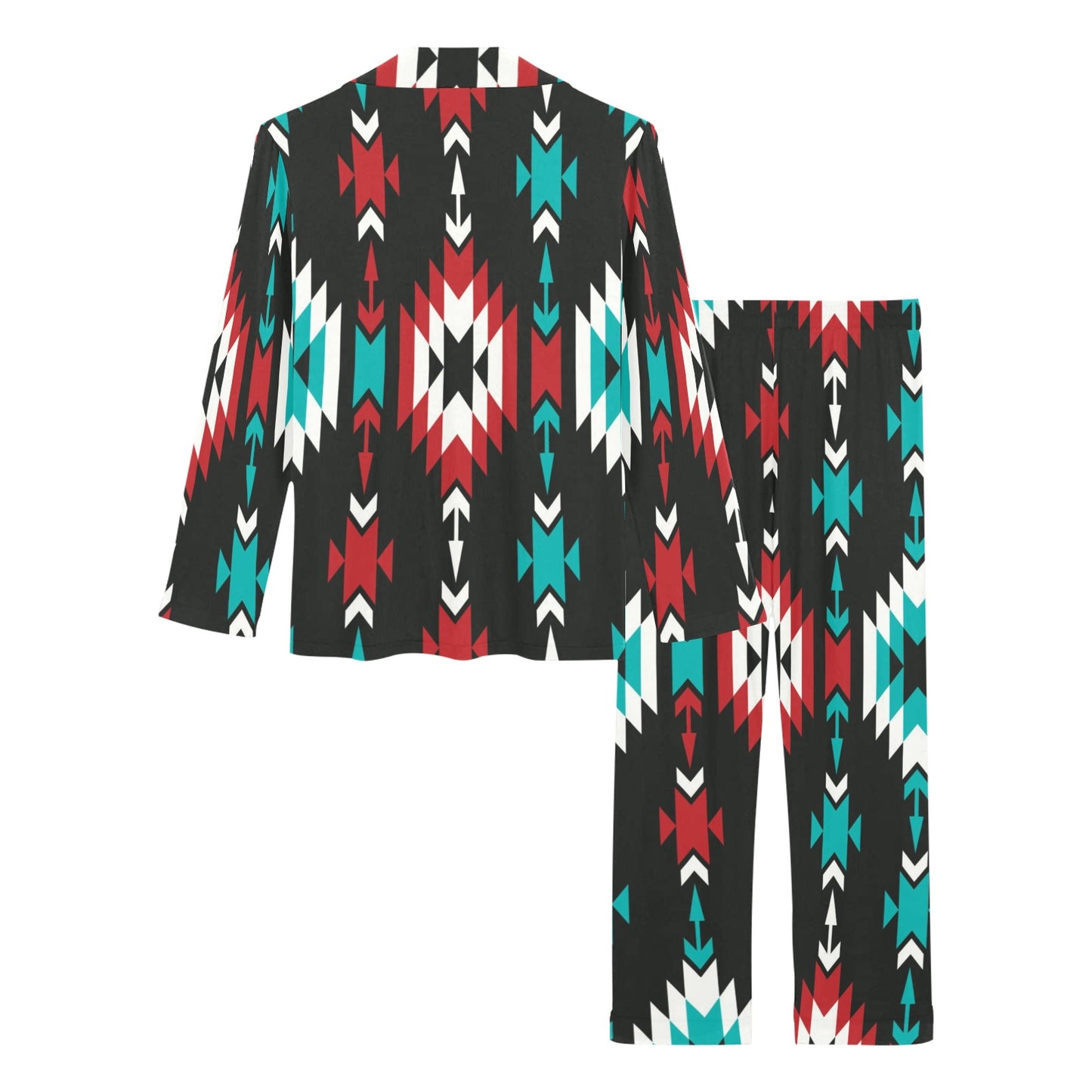 Native Pattern Print Design A08 Women's Long Pajama Set
