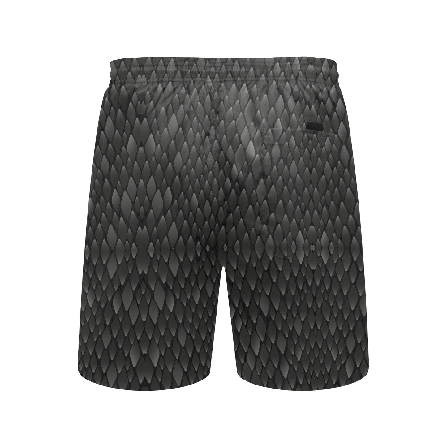 Snake Skin Black Print Men's Swim Trunks Beach Shorts
