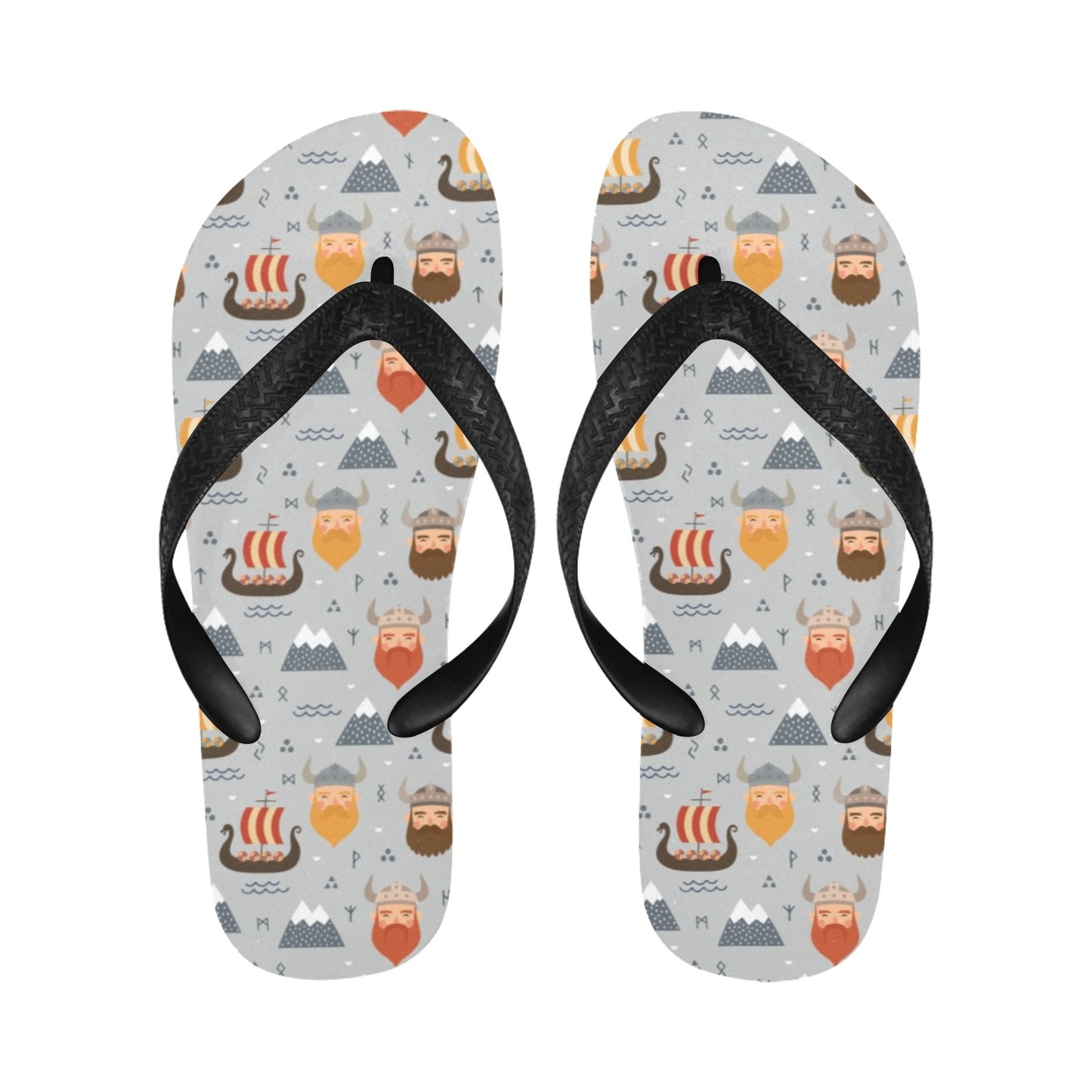 Vikings Print Design LKS307 Flip Flops