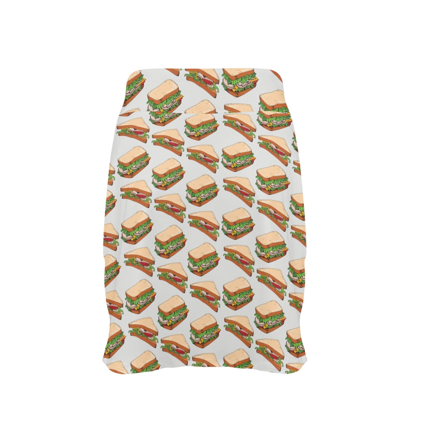 Sandwich Print Design LKS302 Women's Golf Skirt with Pocket