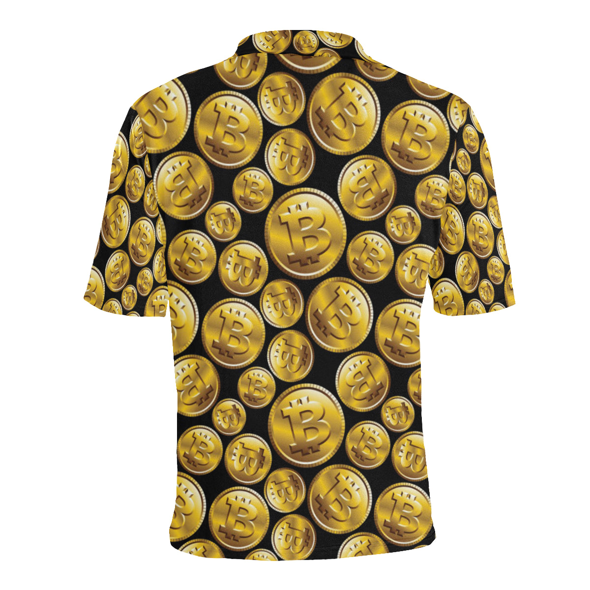 Bitcoin Pattern Print Design DO05 Men Polo Shirt