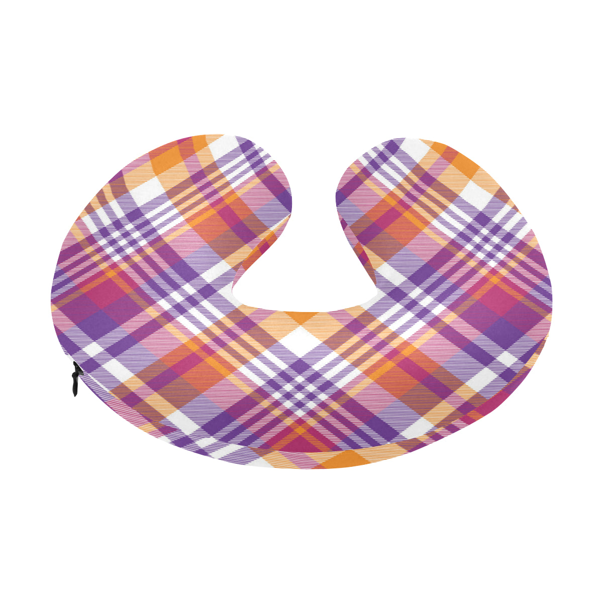 Madras Pattern Print Design 02 U-Shaped Travel Neck Pillow