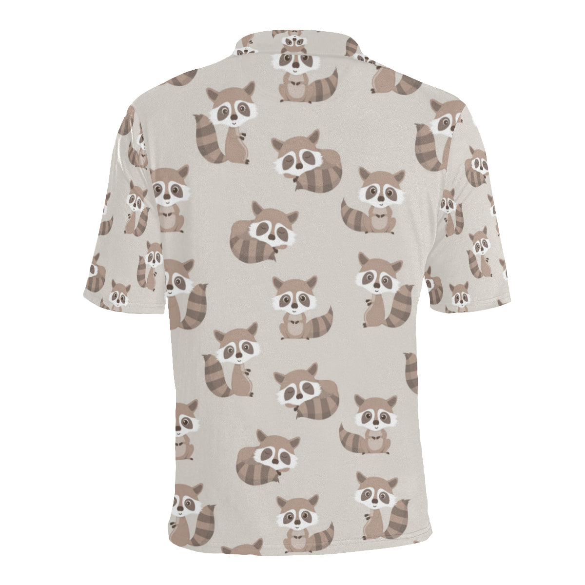 Raccoon Pattern Print Design A05 Men Polo Shirt