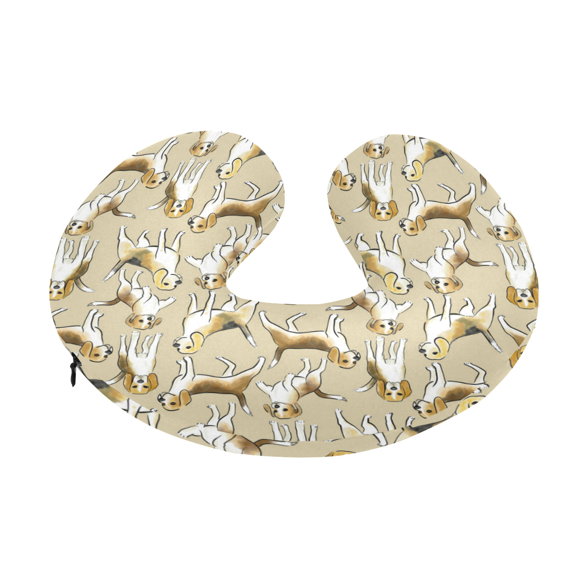 Beagle Pattern Print Design 04 U-Shaped Travel Neck Pillow
