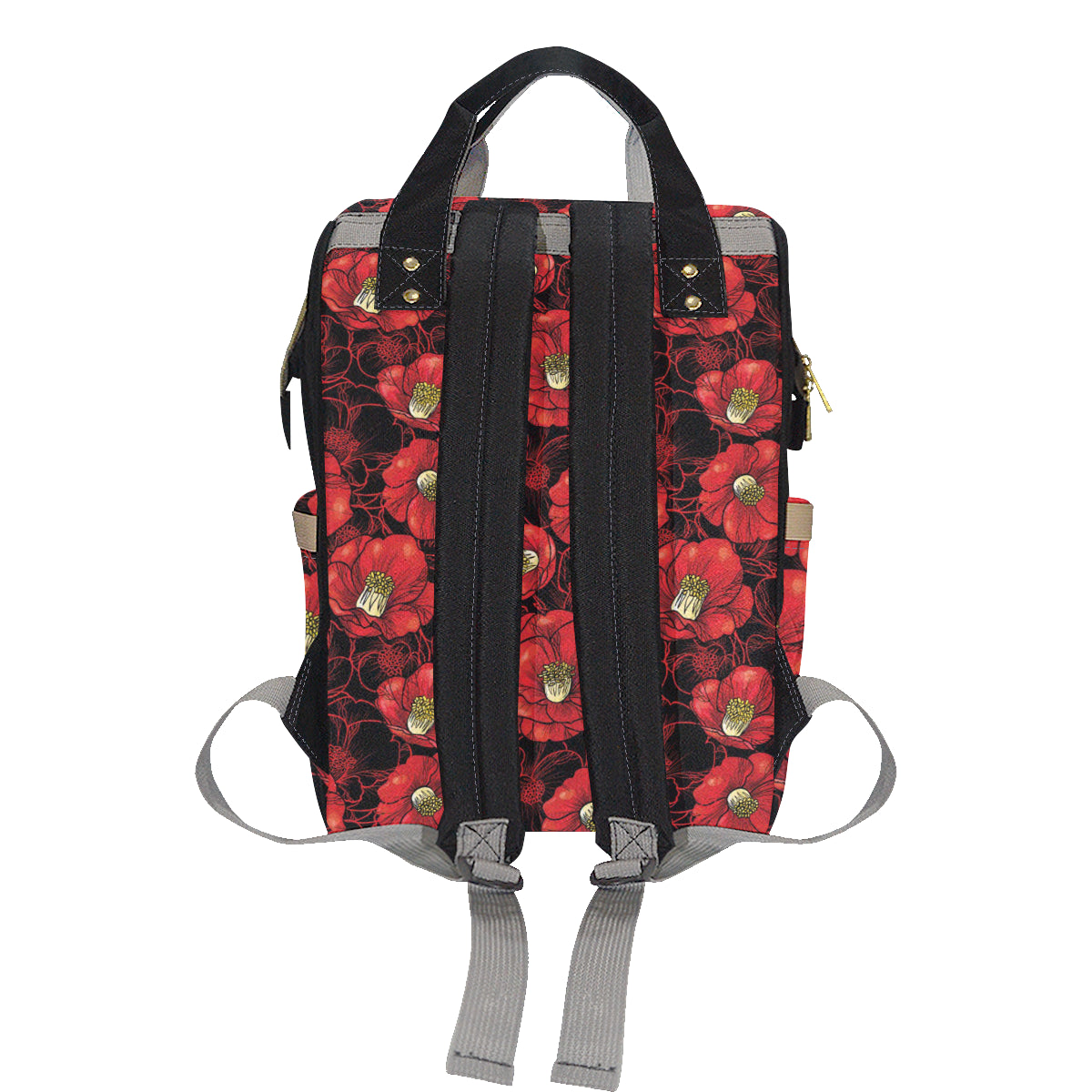 Camellia Pattern Print Design CM06 Diaper Bag Backpack