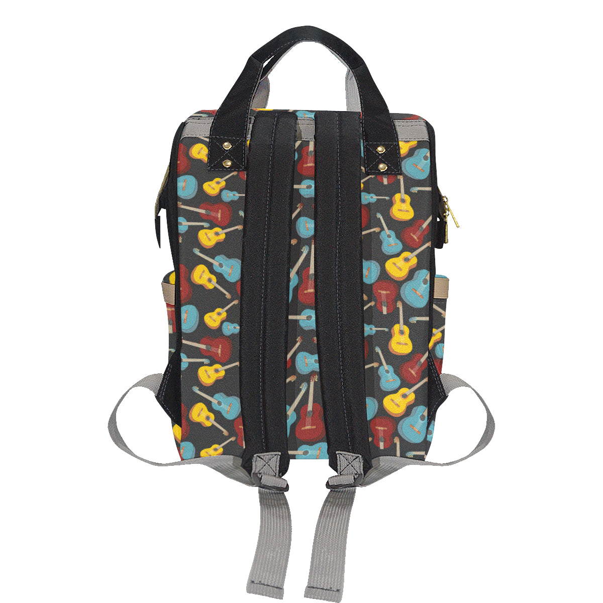 Acoustic Guitar Pattern Print Design 01 Diaper Bag Backpack