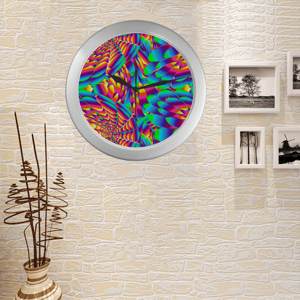 Psychedelic Trippy Pattern Wall Clock