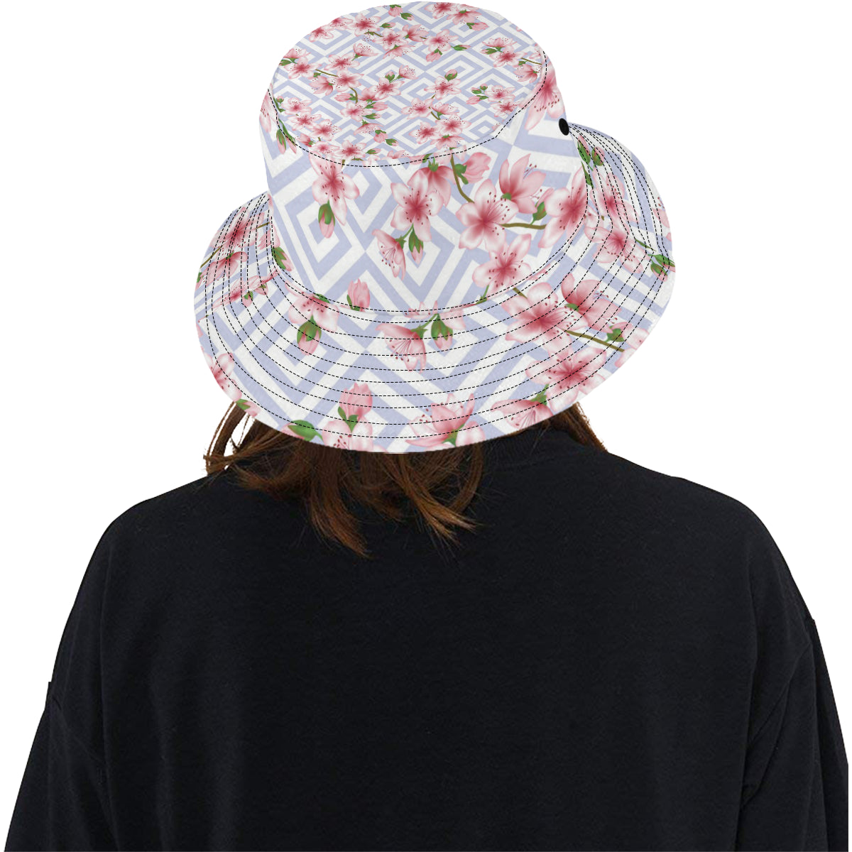 Cherry Blossom Pattern Print Design CB07 Unisex Bucket Hat