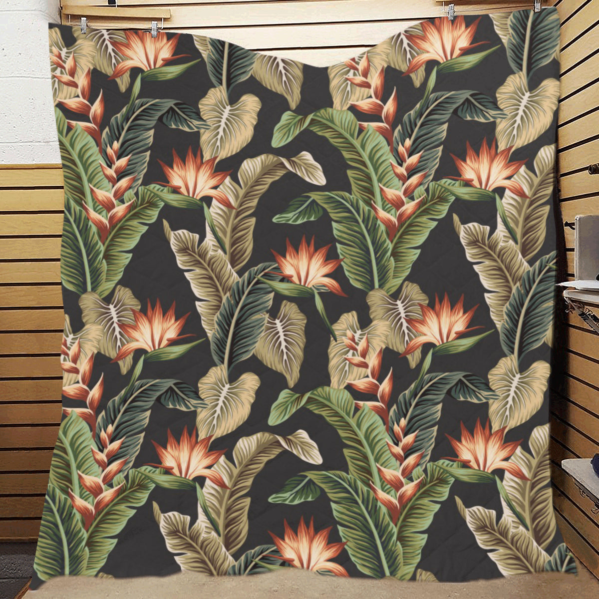 Tropical Flower Pattern Print Design TF014 Premium Quilt
