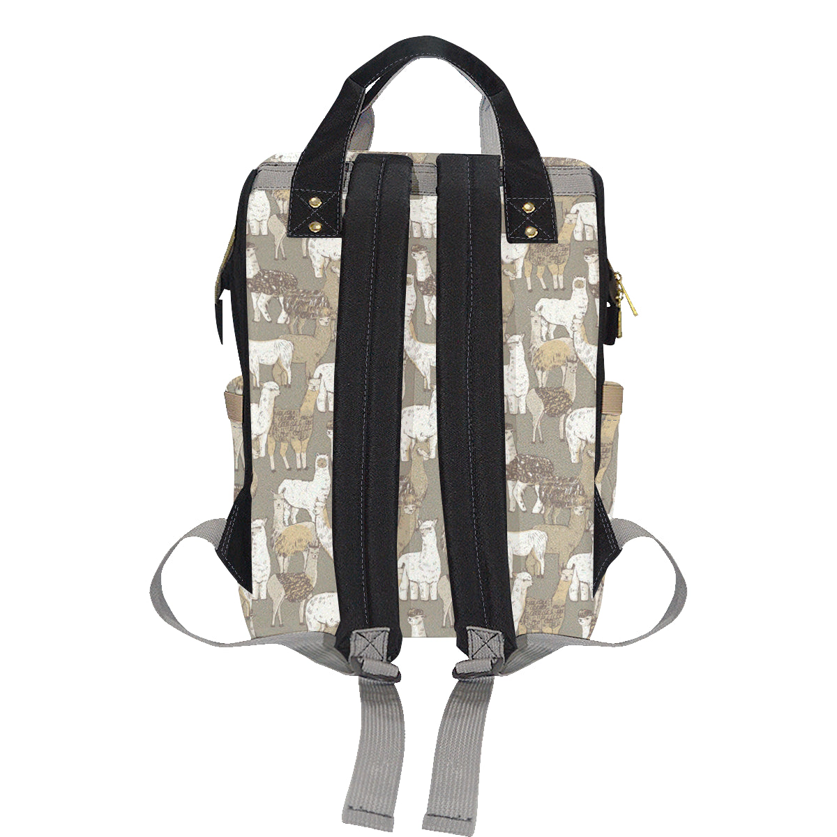 Alpaca Pattern Print Design 01 Diaper Bag Backpack