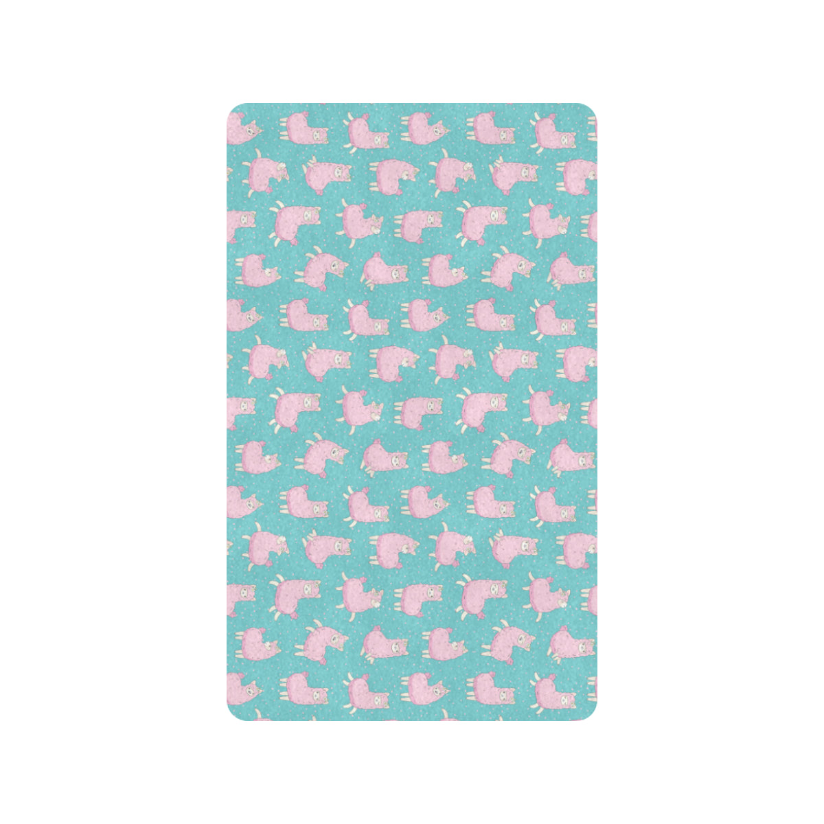 Alpaca Cartoon Design Themed Print Rubber Doormat