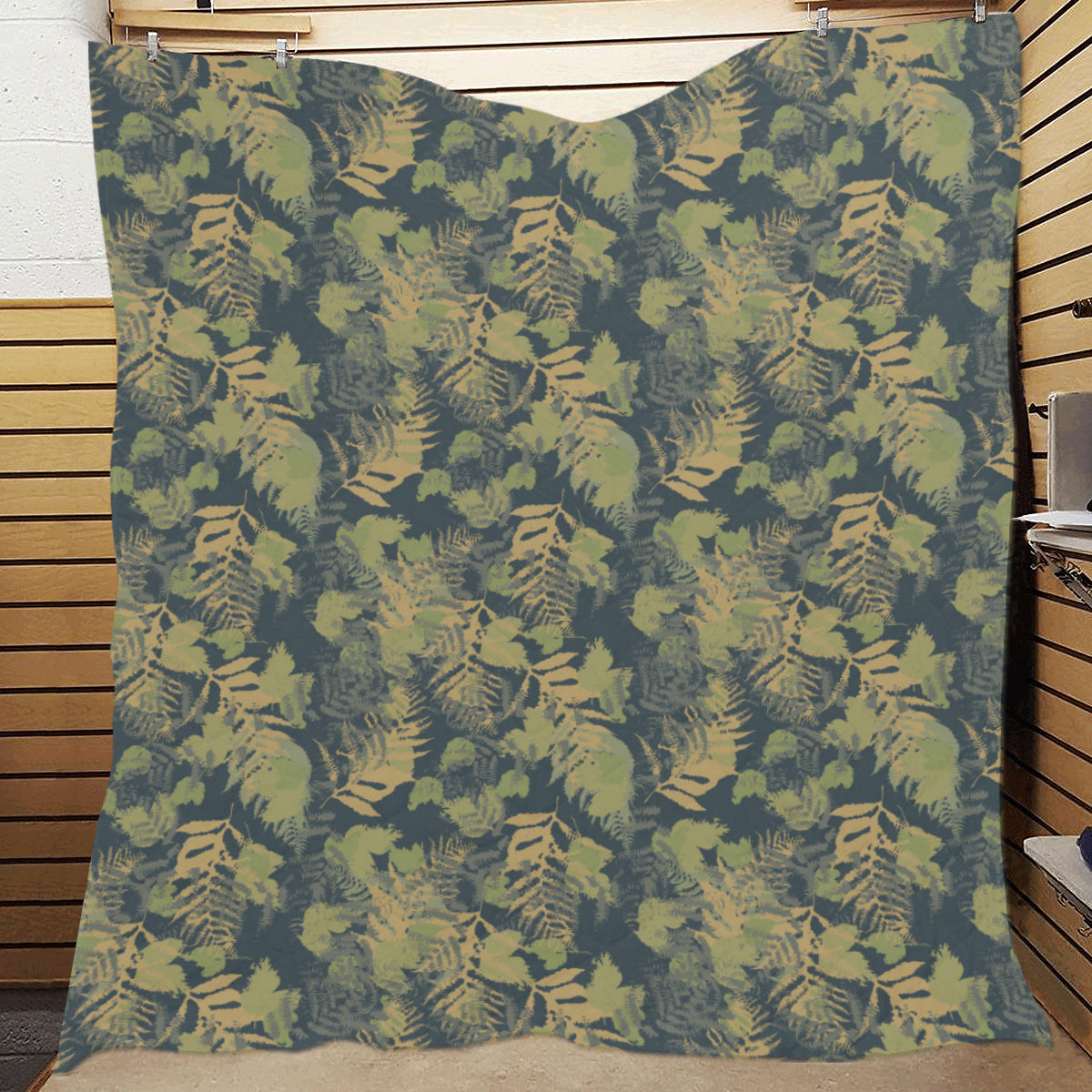 Camouflage Tropical Pattern Print Design 04 Premium Quilt