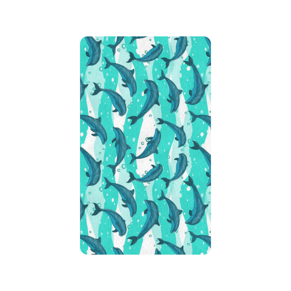 Dolphin Design Print Pattern Rubber Doormat